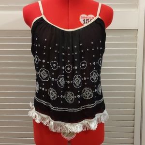 Lemon Spaghetti Strap Silk Top